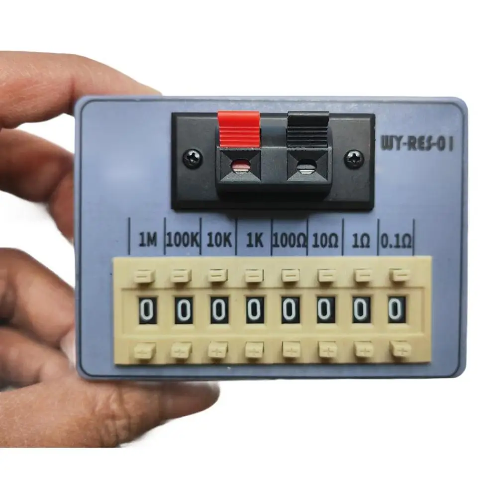 1pc WY-RES-01 Resistance Box Pocket Resistance Box Dial Programming Resistance Box ABS 2Ω~9999999.9Ω Resistor Box Test Meters
