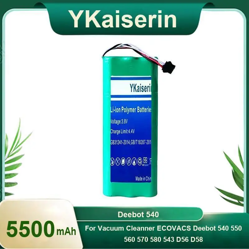 

Robotic Vacuum Cleaner Battery 5500Mah For Ecovacs Deebot 540 550 560 570 580 543 D56 D58 Cleanner