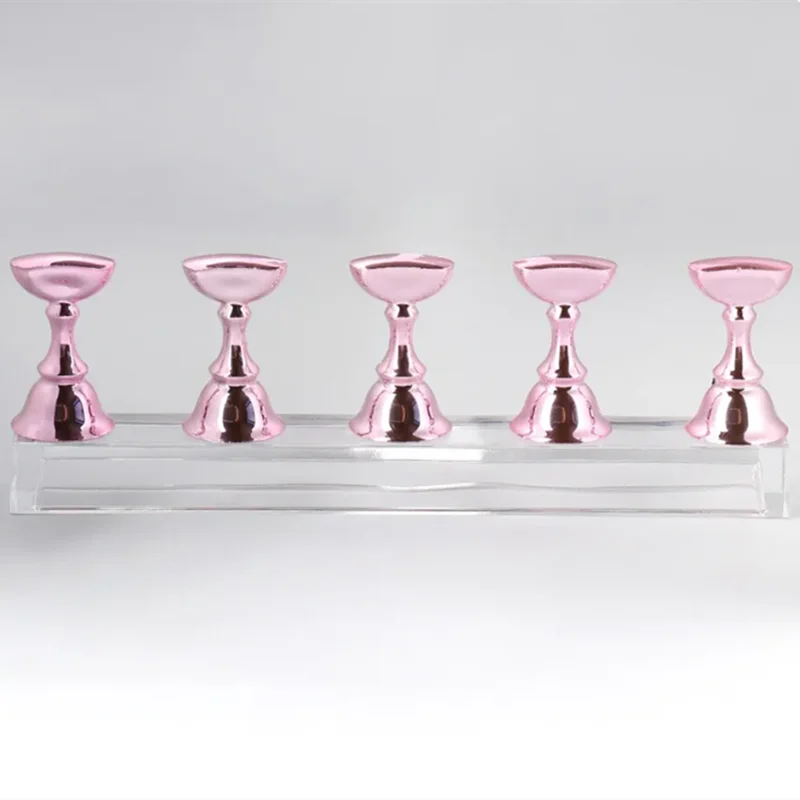 5 pezzi di scacchi Borad punte magnetiche per unghie pratica espositore set supporto per nail art in acrilico smalto gel UV che mostra scaffale per manicure