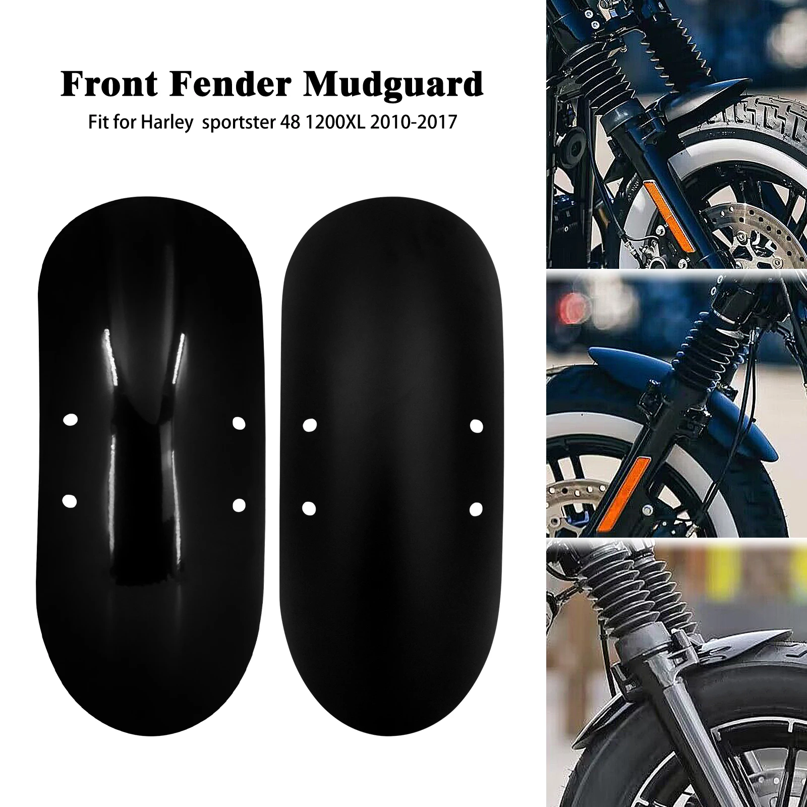 

Motorcycle Short Front Fender Gloss/Matte Black Mudguard Cover Steel For Harley Sportster Forty Eight 48 XL 1200X 2010-2019 2020