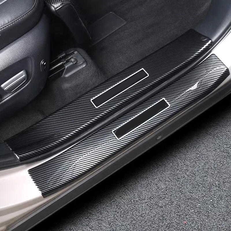 Door Sill Protector For Toyota Highlander XU70 2023 2022 2021 Door Sill Scuff Plate Guard Pedal Kick Strip Styling Cover Trim