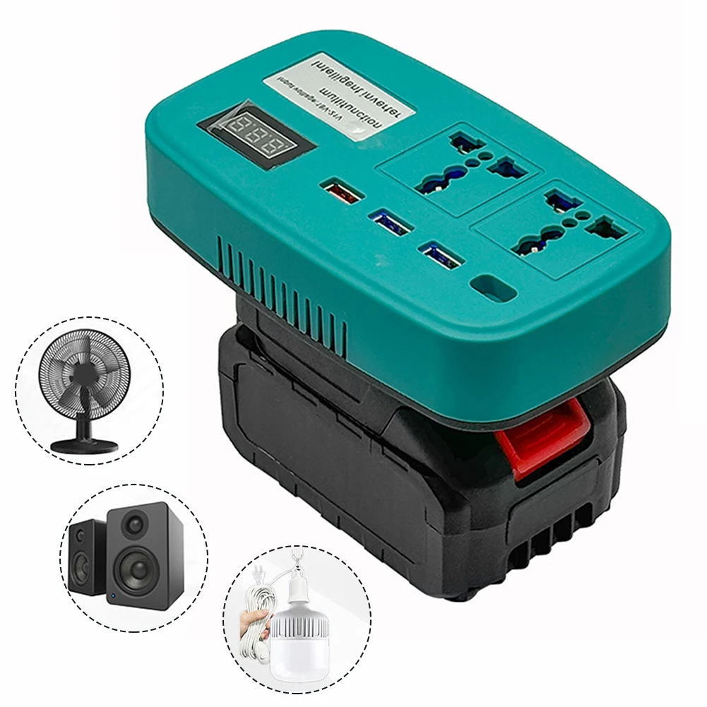 

Battery Inverter 18/21V Battery Converter Inverter 21V To 110V To 127V To 220V With USB Chargers Light Tools Accessory