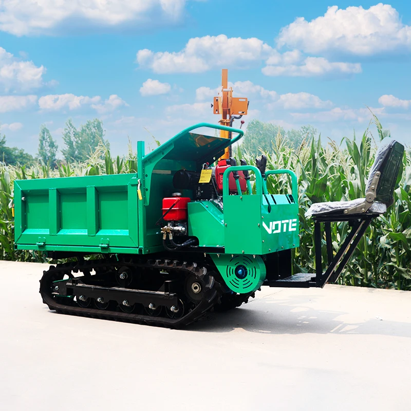 Hydraulic Tipping Mini Dumper Dump Truck Crawler Mini Crawler Transport Truck Rubber Tracked Transporter  CE EPA