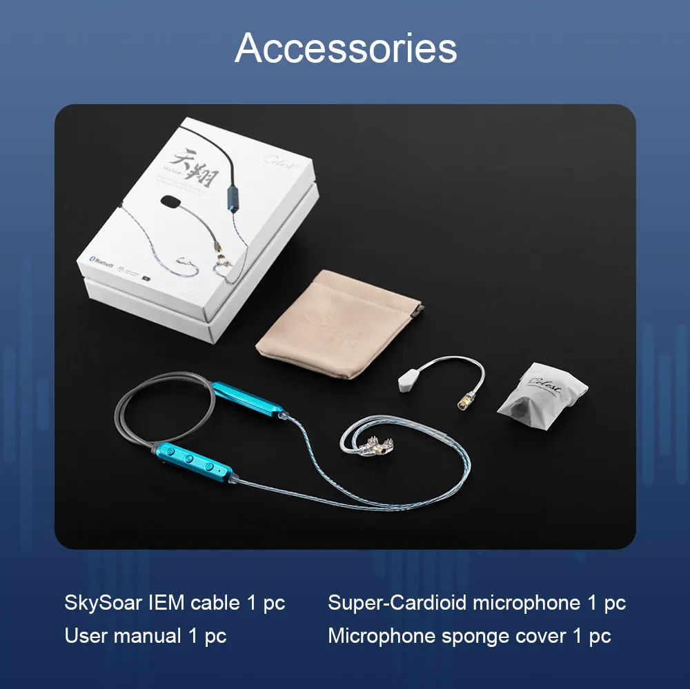 New Kinera Celest SkySoar Bluetooth V5.3 Neckband Earphone Cable With Detachable Mic Wired Earbuds For Gaming Headset Accessorie