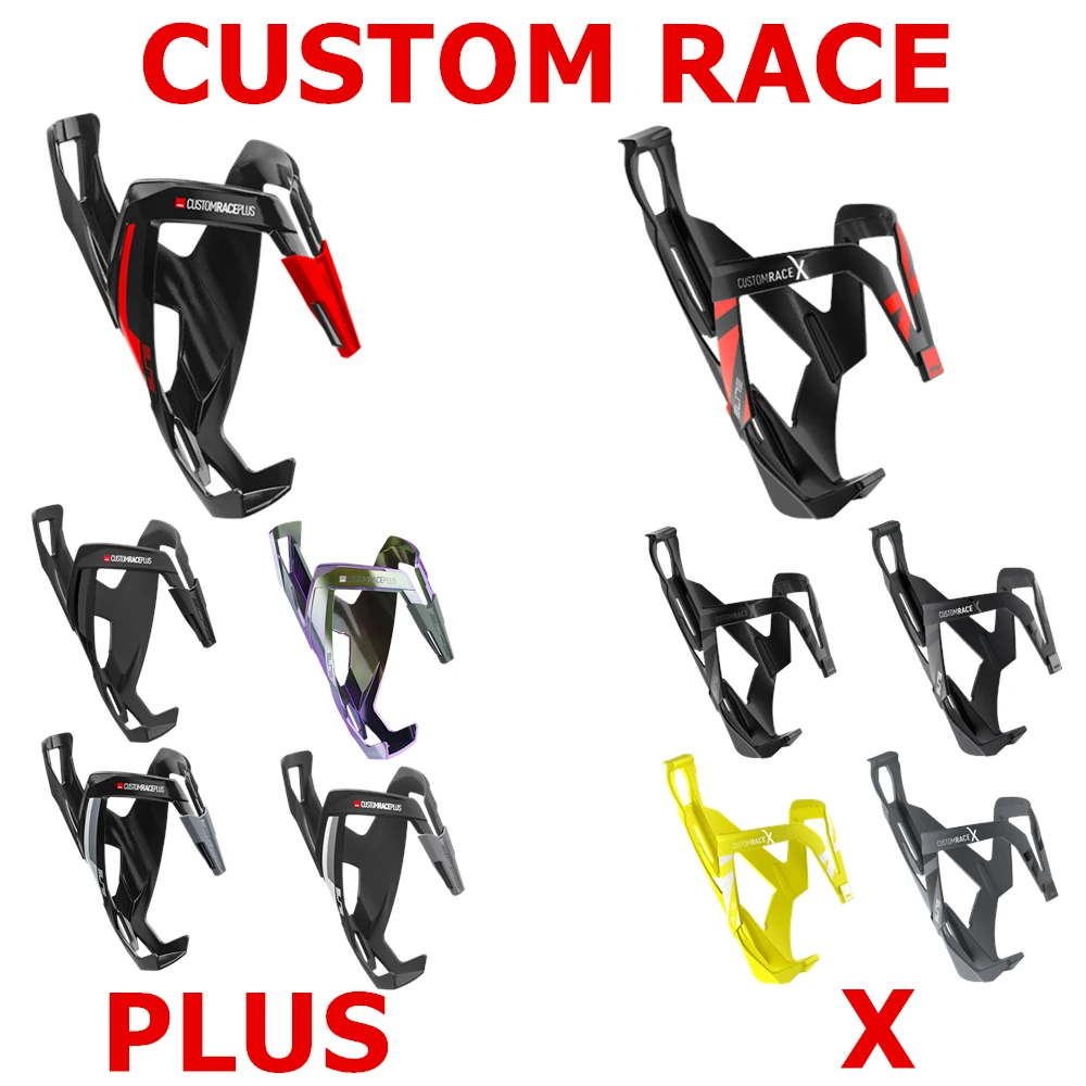 Elite CUSTOM RACE PLUS RACE X Bike Watter Porta-garrafas Material reforçado com fibra FRP