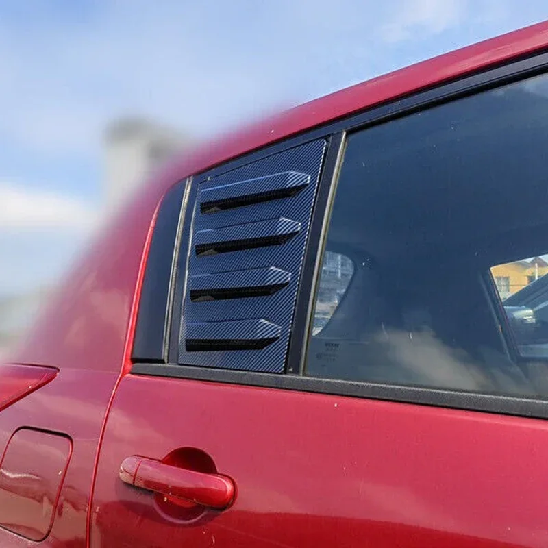 

For Tiida 2005-2010 Versa Hatchback 2007-2012Car Rear Louver Window Side Shutter Cover Trim Sticker Vent Scoop ABS Carbon Fiber