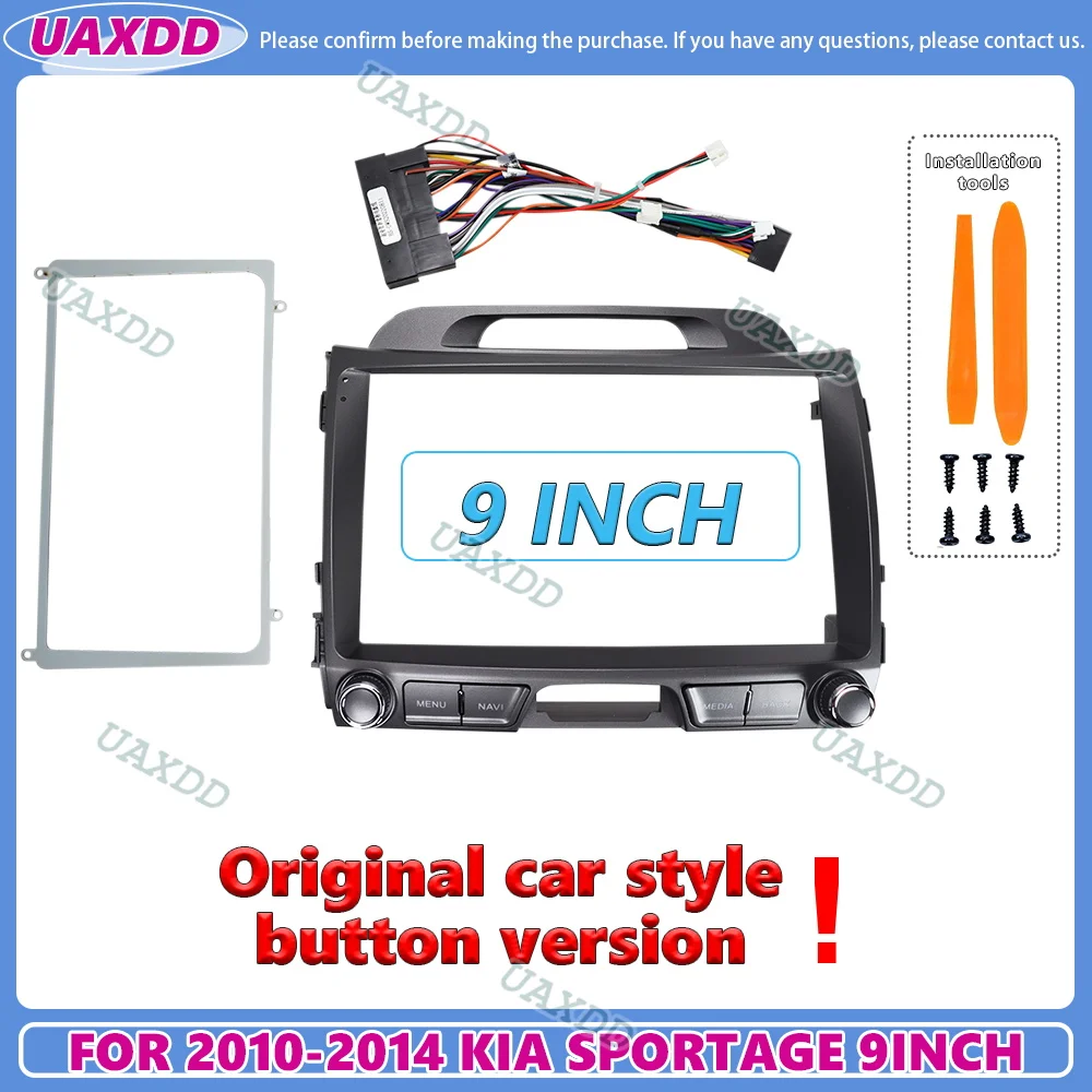 

Fascia dautoradio 9inch For KIA SPORTAGE 2010-2016 Kit dinstallation panneau lecteur cadre Double Din GPS DVD stereo radio panel