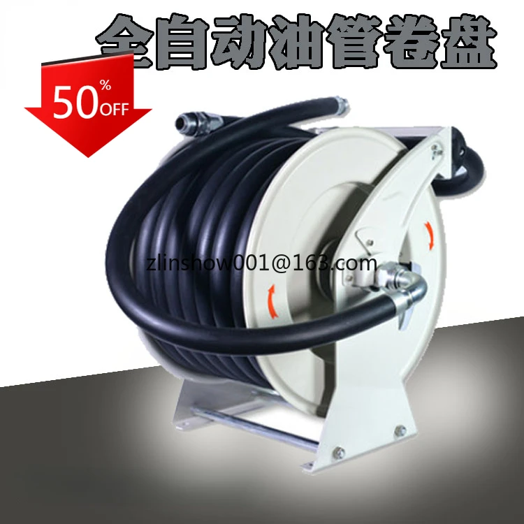 

Car Tanker Hose Reel-Inch 10 M 15 M Oil Tube Automatic Retractable Storage Winch