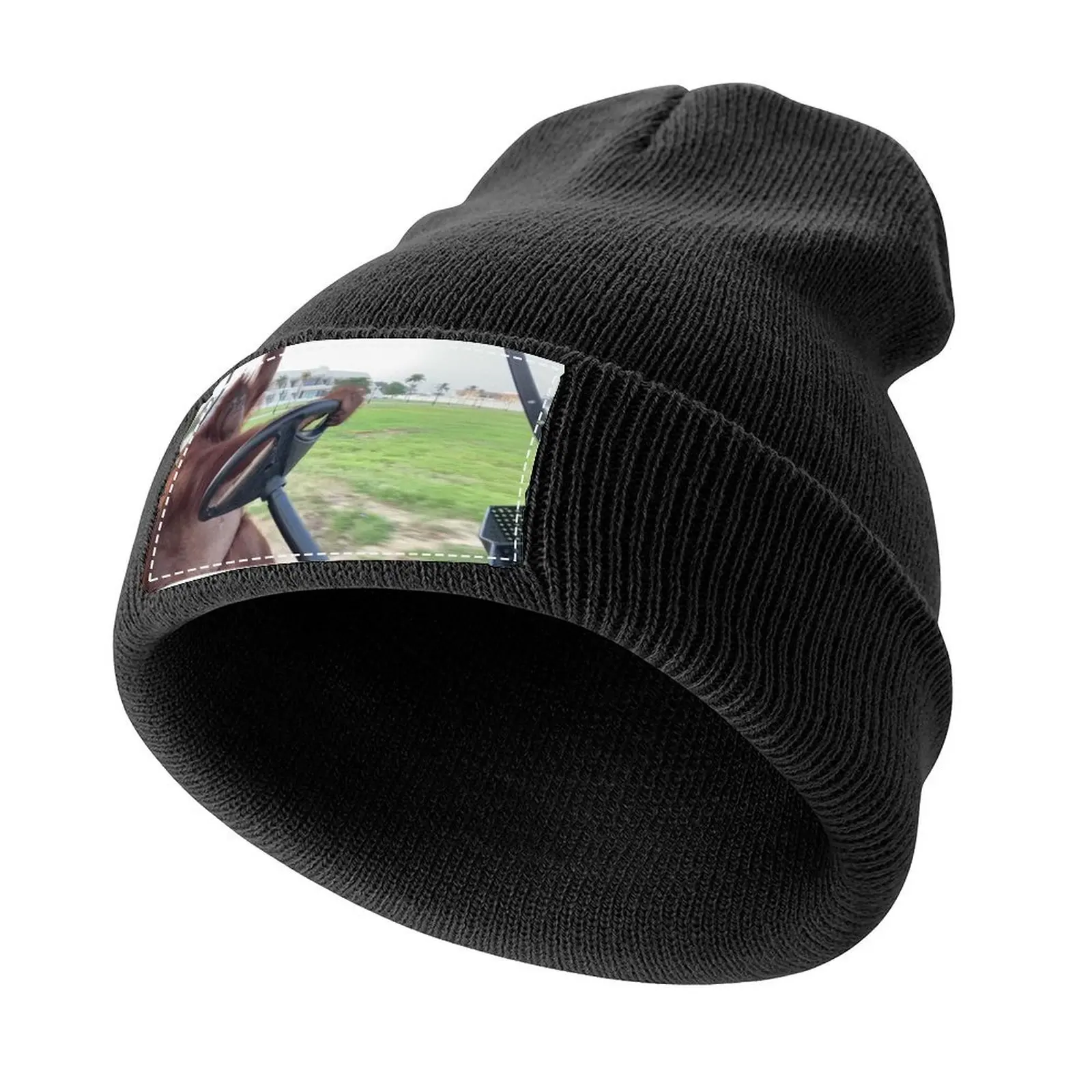 Orangutan Driving Golf Cart Knitted Cap Trucker Hat cute Hat Luxury Brand black Designer Man Women's