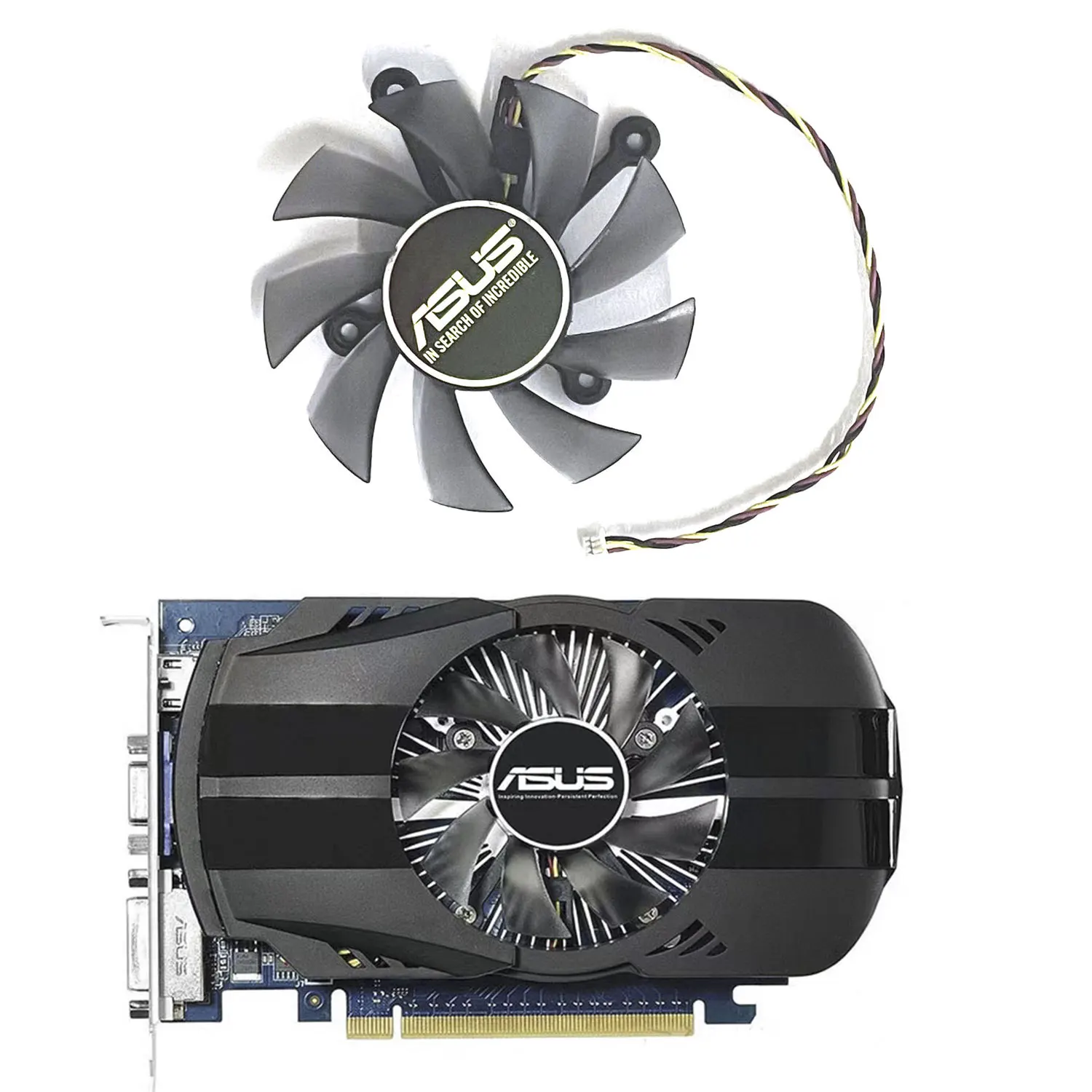 

New R128015BH GPU fan for Asus GTX720 730 GT620 630 640 Graphics cooling fan