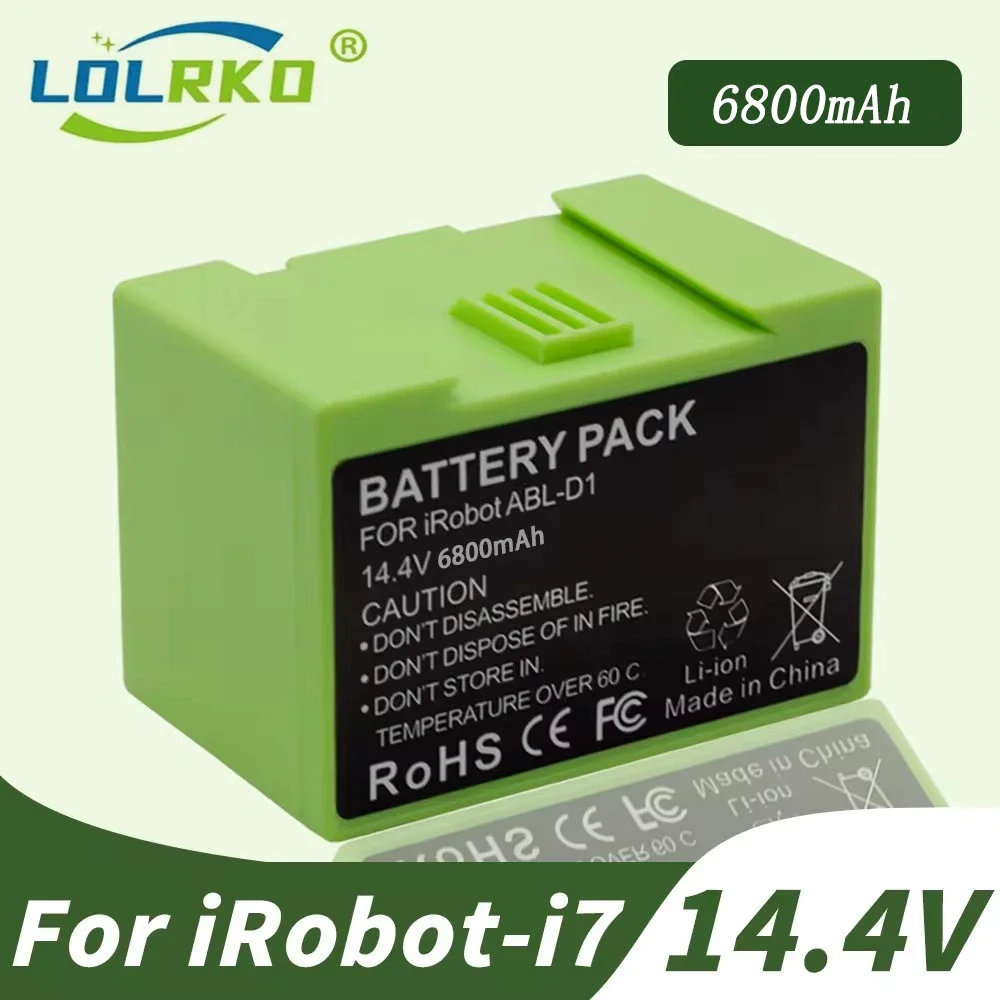 

i7 14.4V 6800mAh Battery Replacement for iRobot Roomba e and i Series i7+ e5 + i8 7150 7550 i3 3150 i3+ 3550 i4 4150 i4+ 4624864