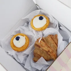 3D Egg Tart Croissant Shape Silicone Candle Molds DIY Scented Gypsum Soap Resin Crafts Mold Handmade Mochi Squishy Toy Mpuld