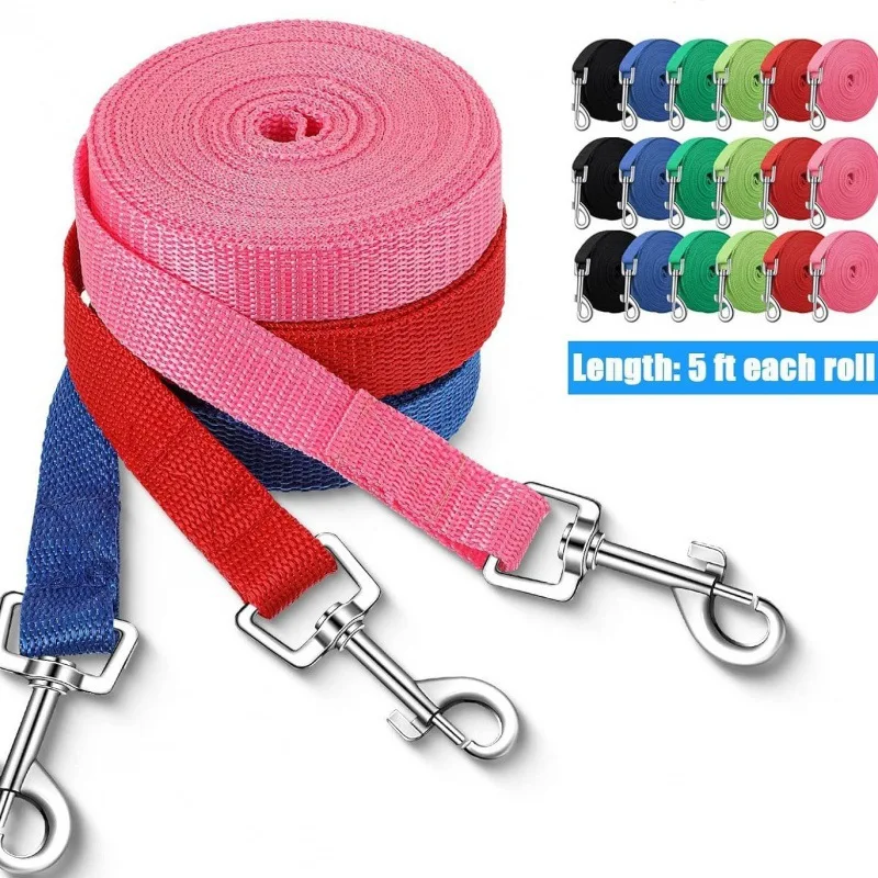 Nylon Extra Long Dog Leash Durable Pet Lead Anti Tangle Heavy Duty Recall Training Extended Length For Outdoor Dog Walking