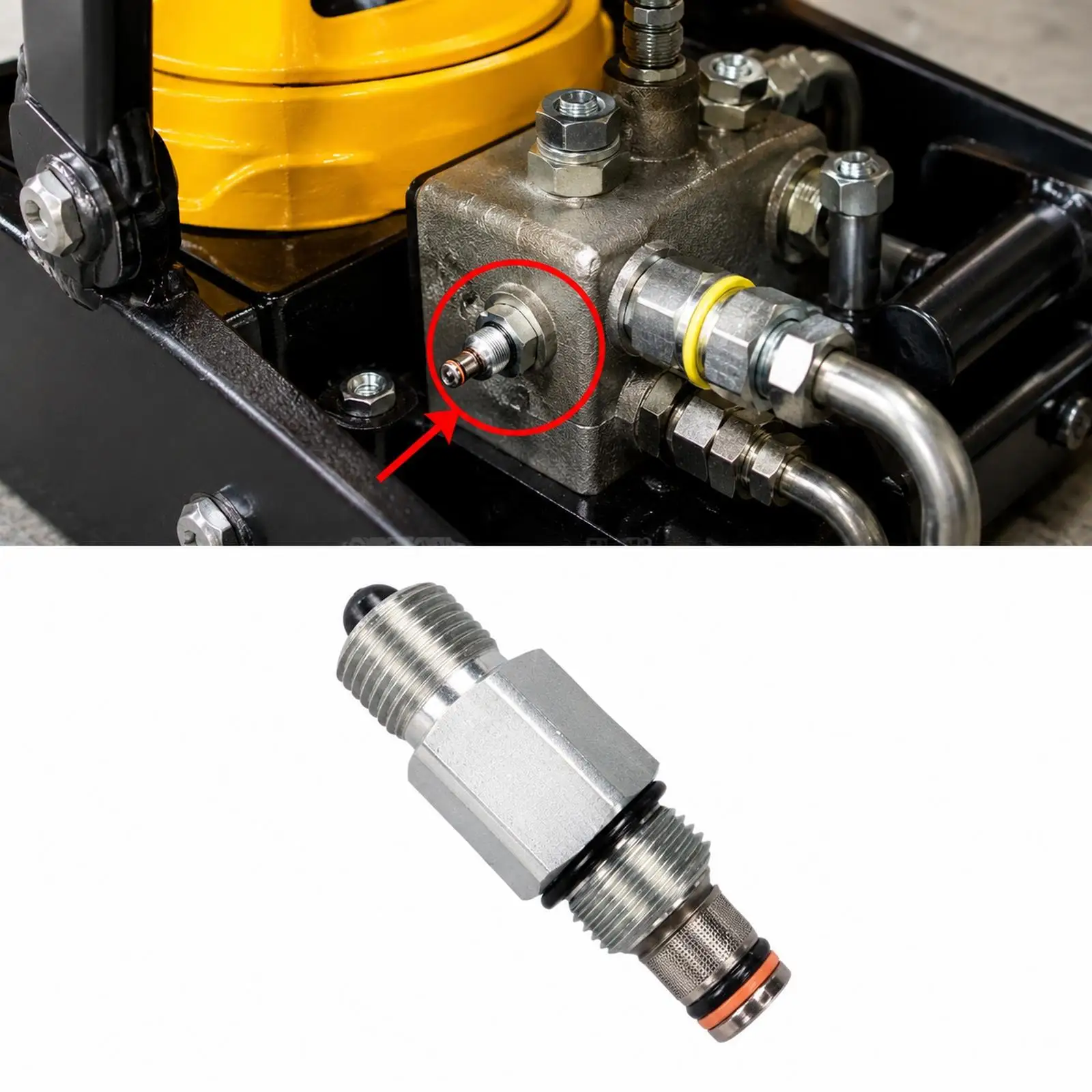 Heavy Duty Car Lift Lowering Valve Steel Pressure Relief Unloading Valve Kit for Vehicle Hoist Repair