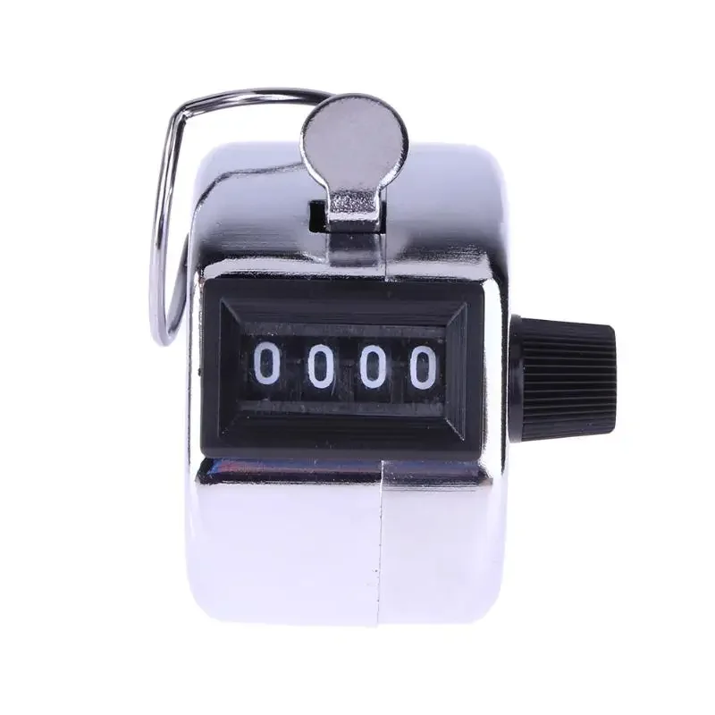 4 Digit Number Hand Held Tally Counter Mini Mechanical Digital Hand Tally Counter Manual Counting Golf Clicker Training Counter