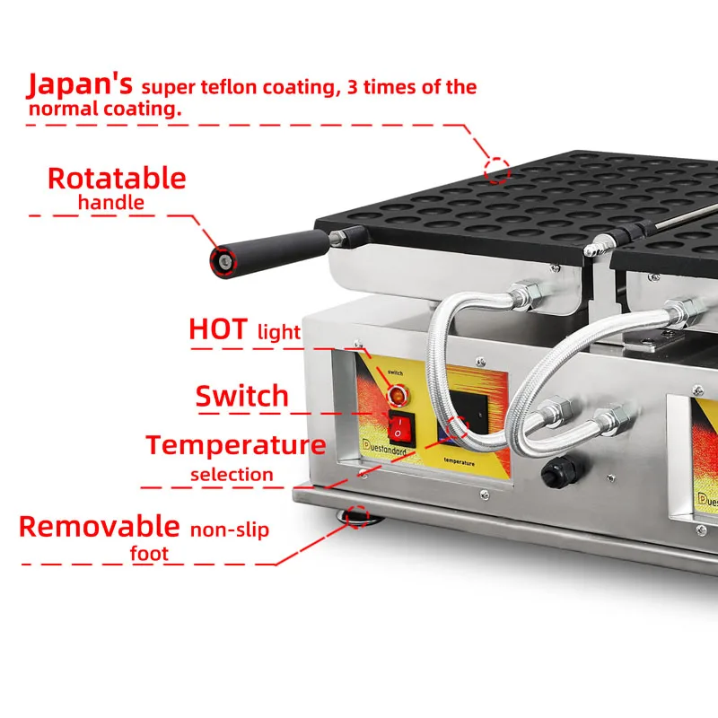 54 Holes Japanese Egg Bubble Waffle Maker Electric Mini Castella Sponge Cake Waffle Making Mould Date Bean Pastry Machine 2000W