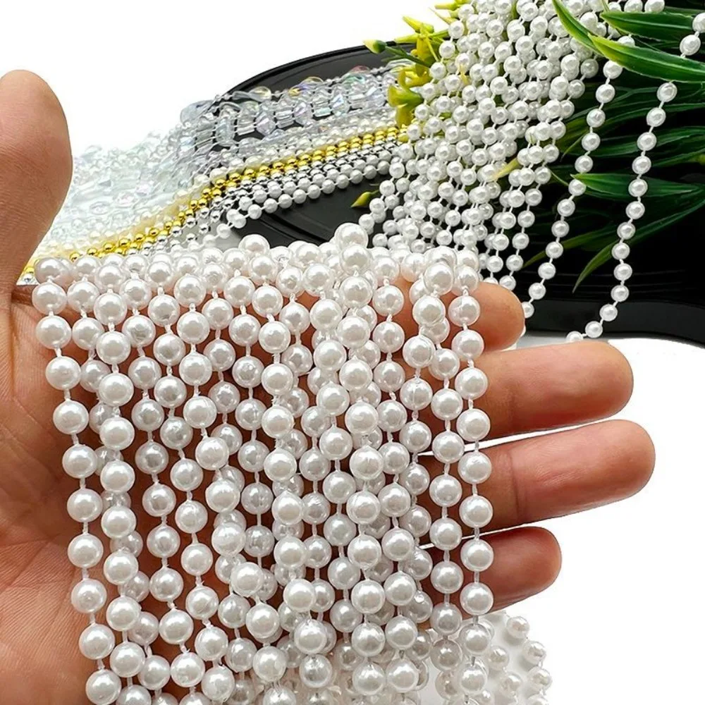 DIY Imitation Pearl Iridescent Bead Chain for Wedding Ceiling Curtain Christmas Tree Hanging Pearl Pendant Decoration Supply