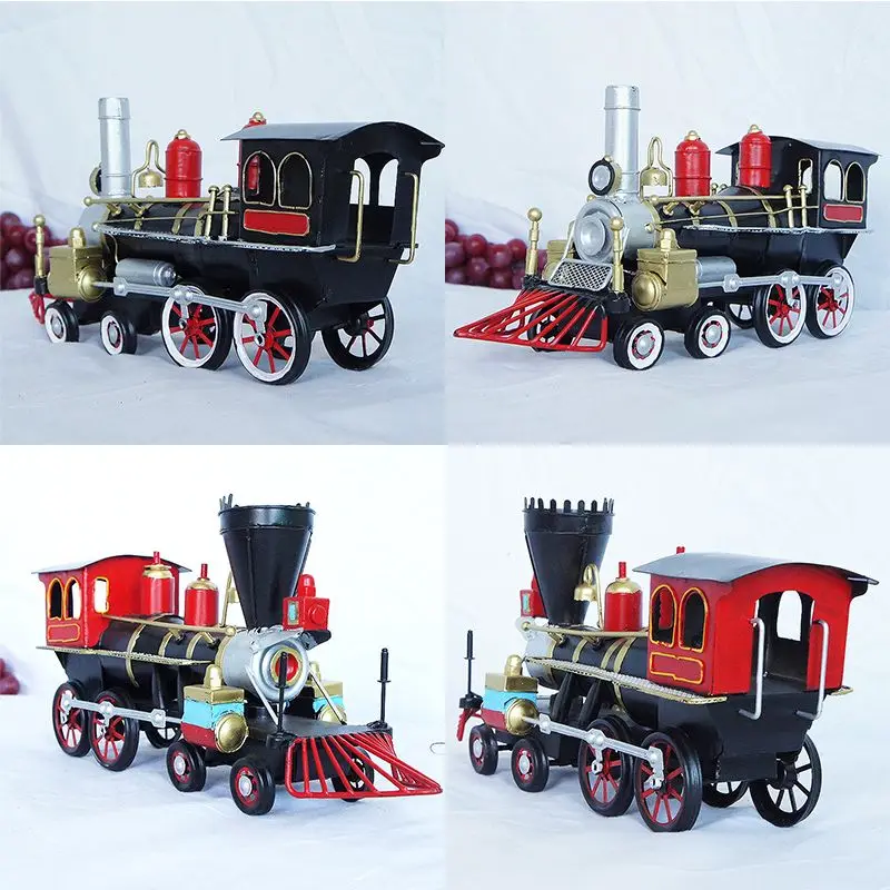 Tin train model , old-style antique steam locomotive, ornaments