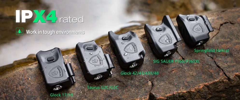 Warriorland Mini linterna táctica para pistola Glock y compatibles - imagen 2