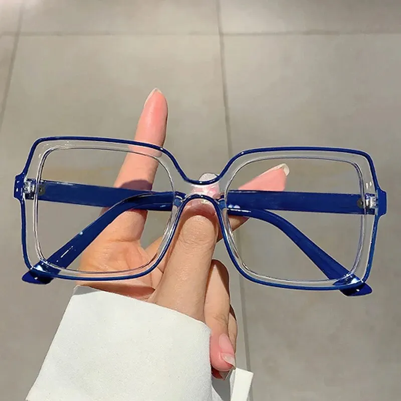 Die neue Art Retro Box Persönlichkeit Bump Farbe Anti-Blau optische Brille
