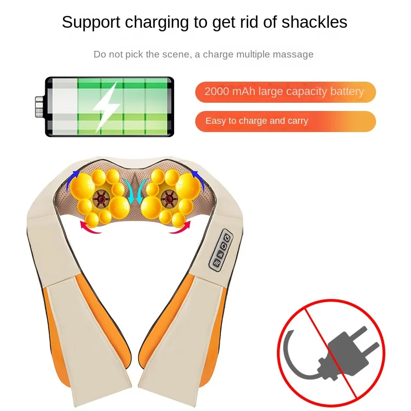 Kneading Massage Shawl Charging Multi-functional Household Hot Compress Shoulder Cervical Spine Massager Gift