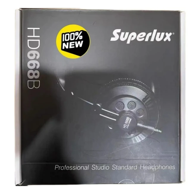 Original Superlux HD668B Professional Monitor Semi-open Studio Standard Dynamic Headset Monitoring For Music