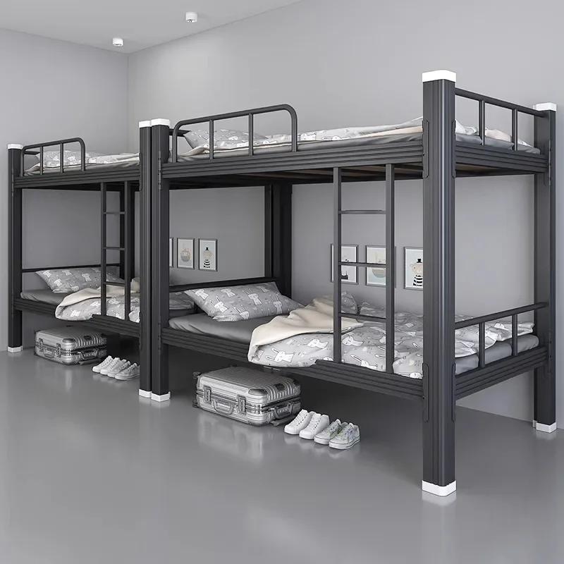 Bunk beds, iron bed, student dormitory, staff site, double-decker high and low shelves, double bedroom apartment