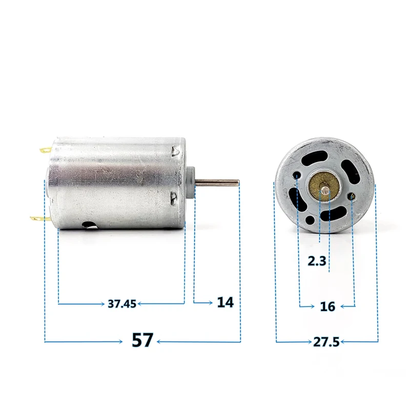 Mabuchi RS-385PH-2075 Mini 385 Motor DC 6V-12V 11800RPM High Speed Carbon Brush Micro 27.5mm Electric Motor DIY Home Appliances