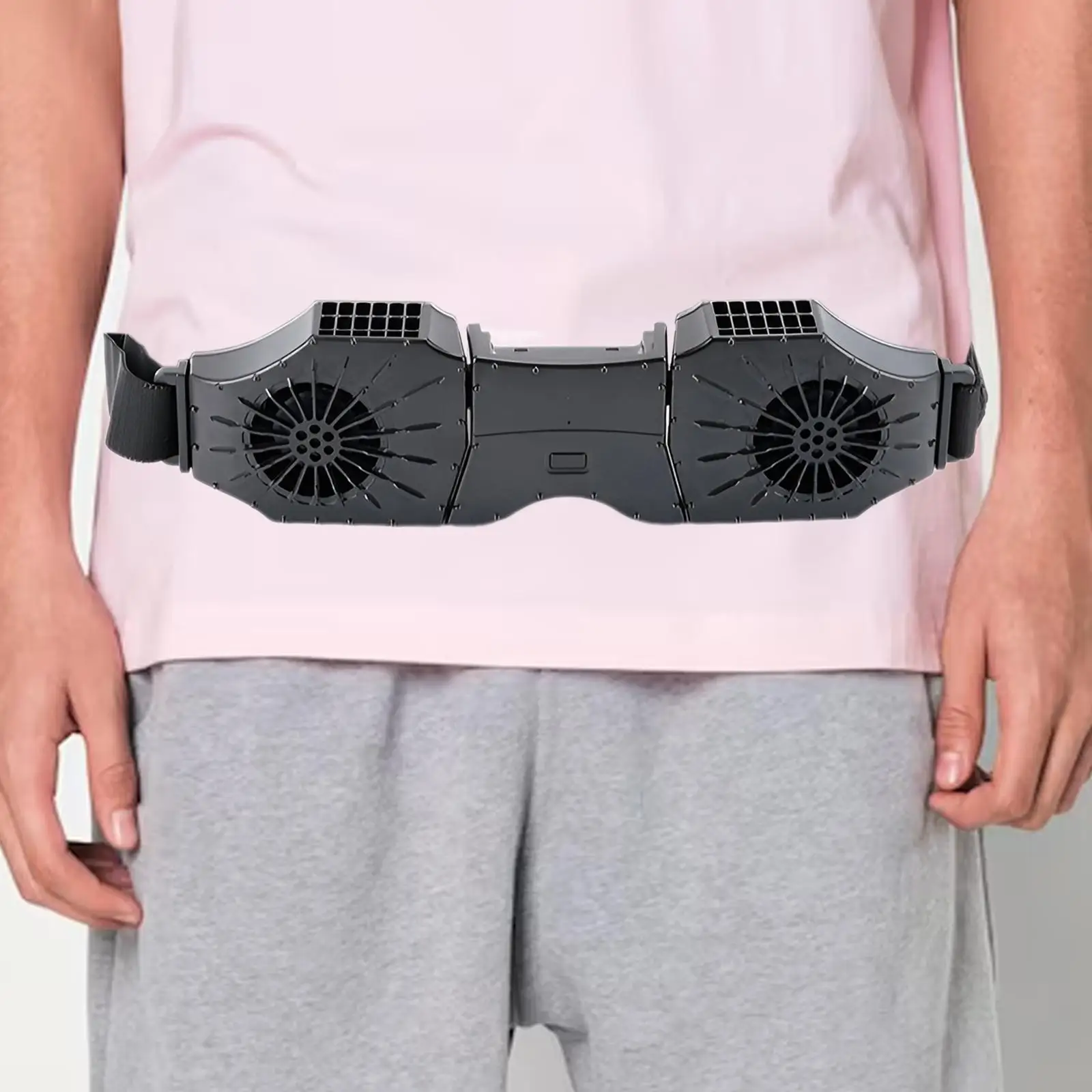 

Portable Waist Fan Mute 3 Speeds USB Rechargeable Gift Hands Free Fan Wearable Fan for Camping Working Travel Fishing Sport