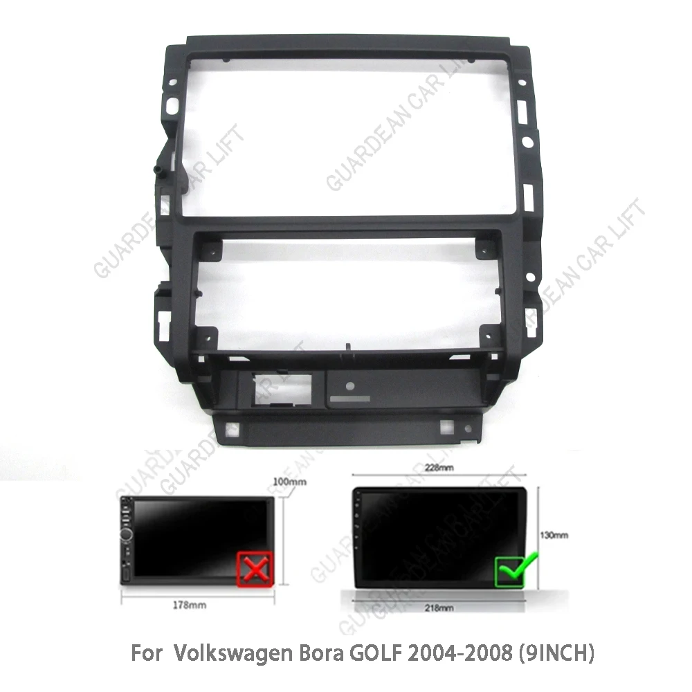 9 Inch Car Radio Fascia Adapter For Volkswagen Bora Jetta MK4 GOLF 2004-2008 Android Radio Frame Dash Fitting Panel Cable Kit