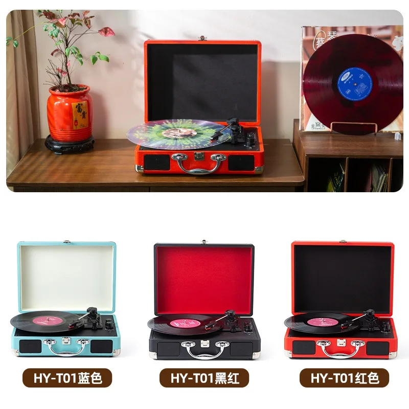 Lecteur de disque vinyle usb disque vinyle haut-parleur bluetooth phonographe portable