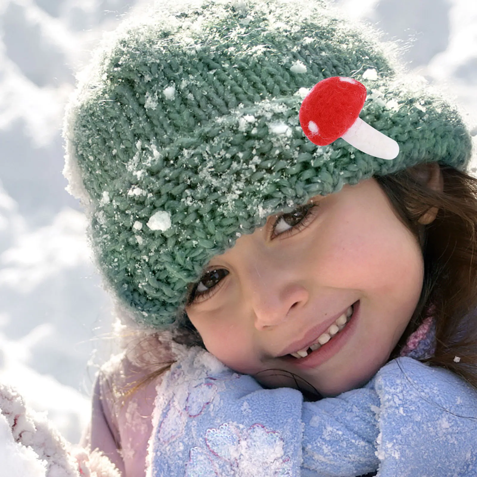 10 قطعة الفطر Diy بها بنفسك الحرفية ورأى الصوف ملحق قلادة صغيرة للمنزل ديكور حلية صغيرة الفطر الأحمر الديكور الحرفية صنع