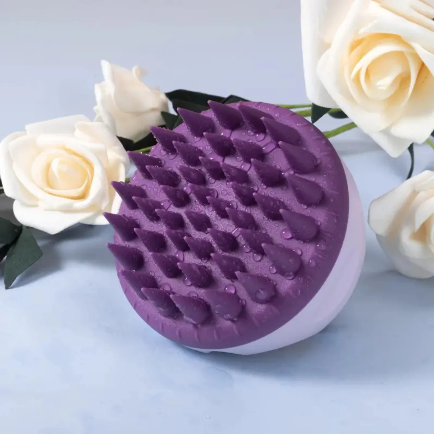 1pc Soft Silicone Head Scalp Massage Comb for Shampoo Brush, Hair Washing, Body Shower, Bath Spa - Slimming Massage Brush Peine