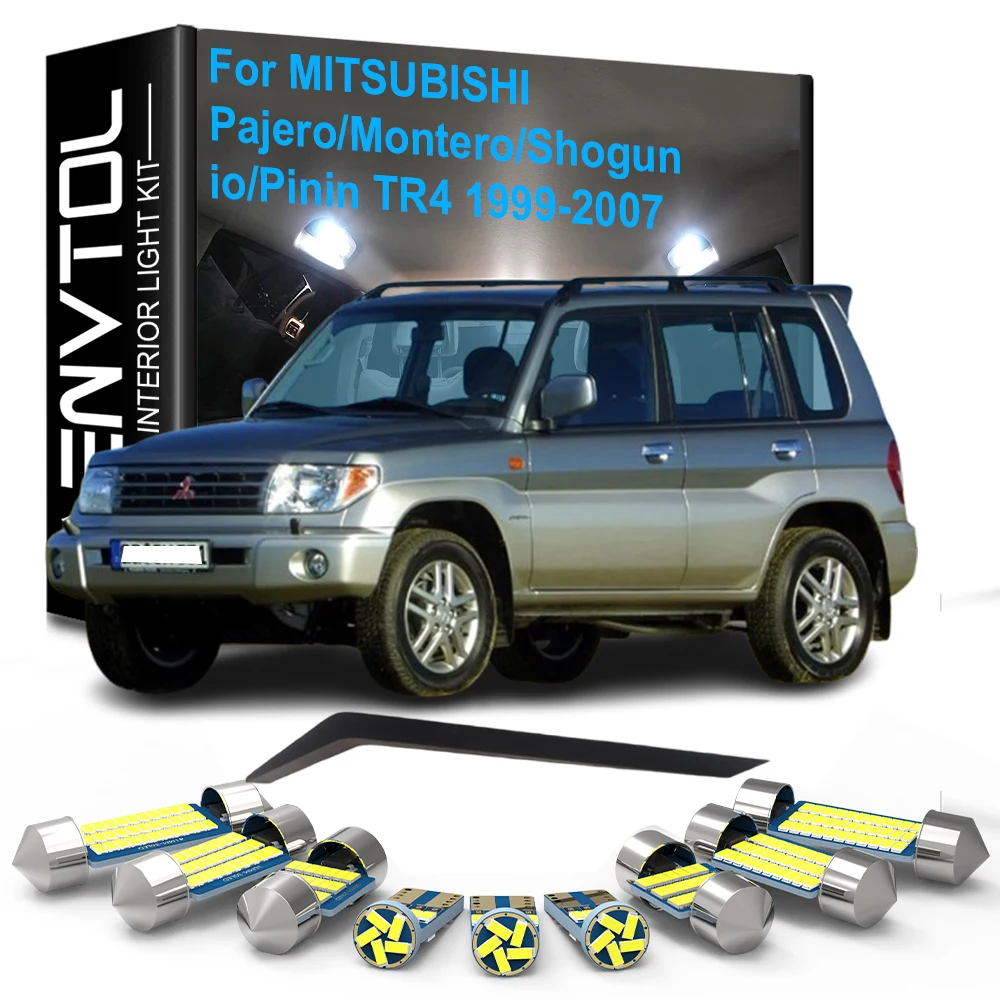 

11 шт. светодиодные внутренние фонари Canbus для Mitsubishi Pajero Montero Shogun io/Pinin TR4 1999-2007, купольные лампы для дверей багажника, номерного знака