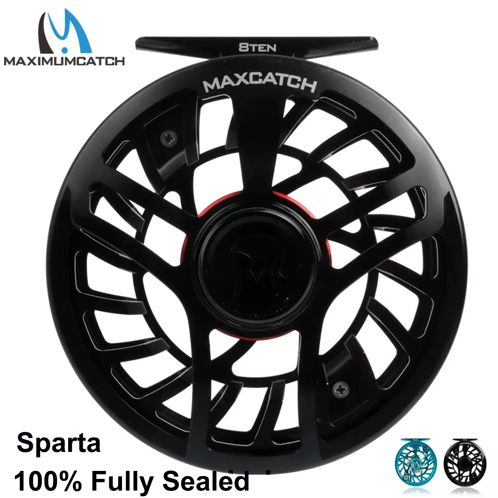 Maximumcatch SPARTA 100% Sealed Waterproof Fly Fishing Reel Saltwater 3-10WT 6061 T6 Aluminum Fly Reel and Spool