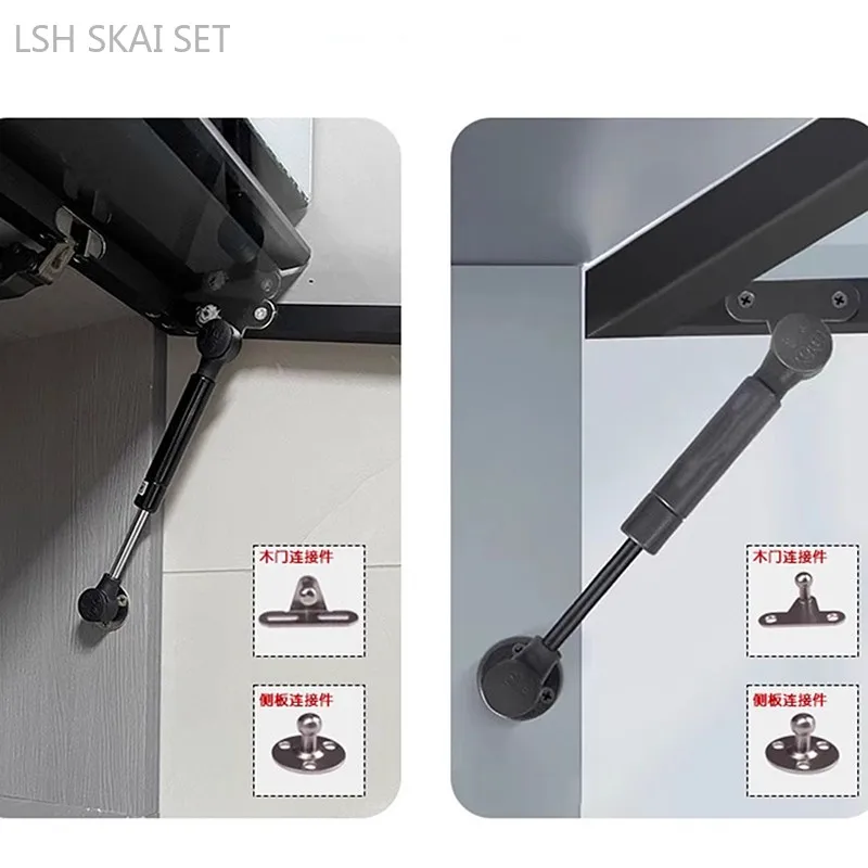 1PC Short Hydraulic Support Furniture Upward-flipping Doors Support Household Wine Cabinet Doors Hinge Furniture Hardware Hinges