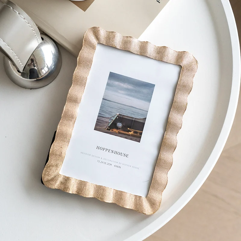 6 inch photo frame setting table 7 inch 67 light luxury high-end sensory frame exquisite plus printed photo French living room o
