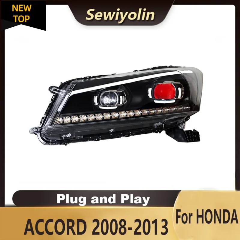 

For HONDA ACCORD 2008-2013 Car Accessories Headlight Assembly LED Lights Lamp DRL Signal Plug And Play Daytime Running