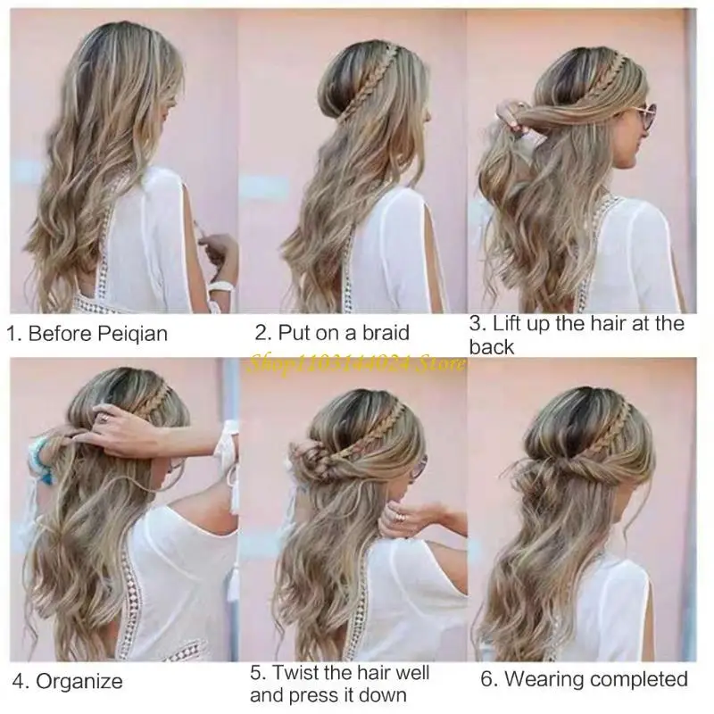 

N5KE Female Bohemian Headband Ethnic Braided Hairband Girl Hair Accessory Hair Decors