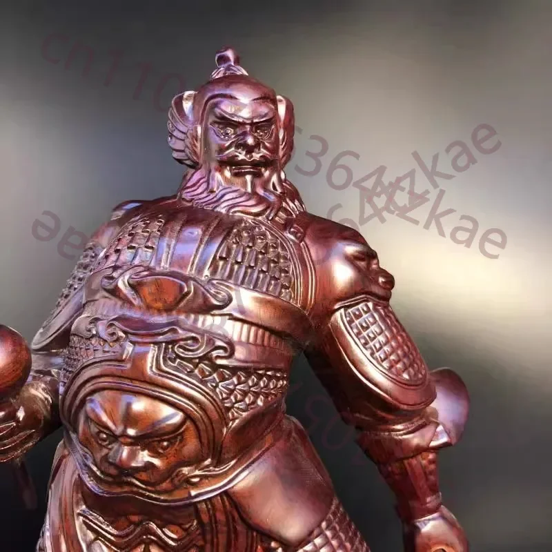 Exquisite Wooden Thunder God Statue, Hand-carved Daoist Deity Figurine, Feng Shui Home Decor, Collectible Art Sculpture