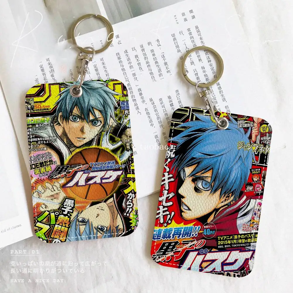 Anime Kurokos Basketball Cartoon Card Keychain Anime Fashion Pendant Bag ID Door Card Case Bus Card Cute Adult Birthday Gift