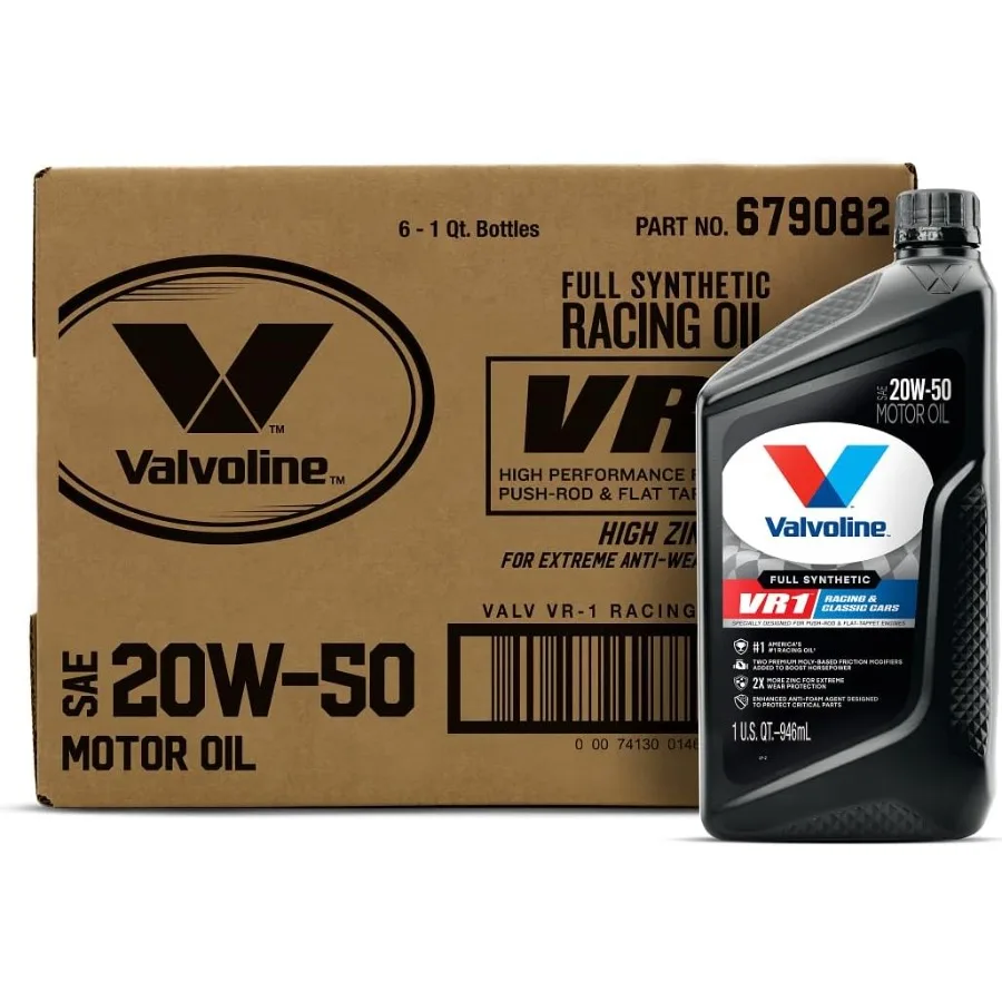

HighPerformance Synthetic Motor Oil SAE 20W50 for VR1 Racing Engines 1 QT Bottles per Case of 6 Ideal for HighPerformance and E