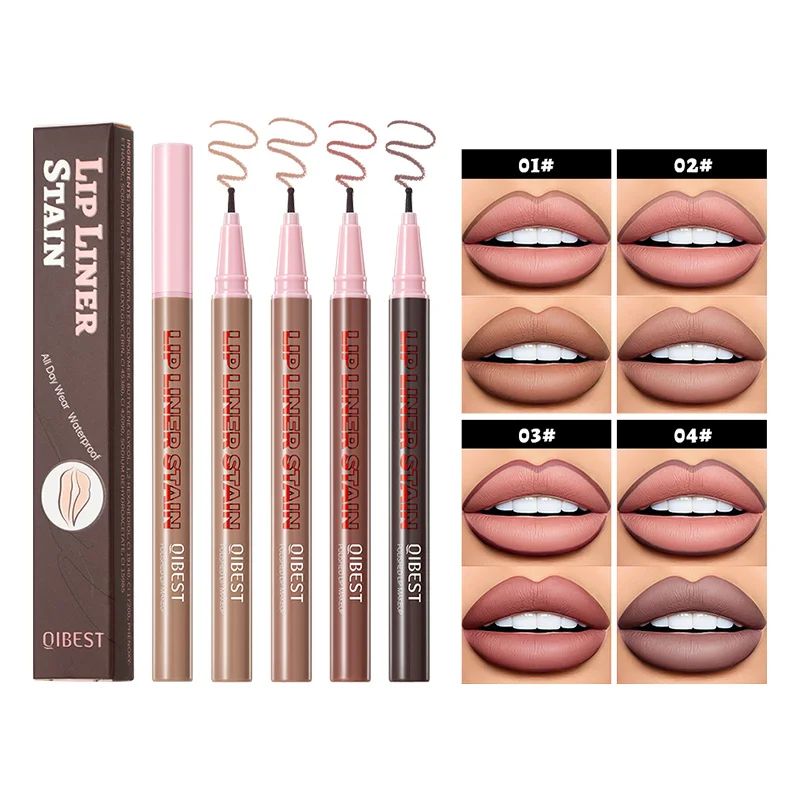 Matita per labbra tazza antiaderente impermeabile e di lunga durata opaca non facile da sbiadire penna per rossetto naturale per contorno labbra