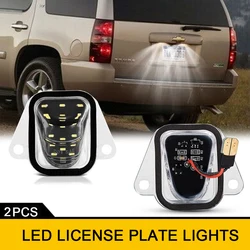 18SMD Canbus LED Rear License Plate Lights For GMC Yukon 2007-2014 Chevrolet Tahoe Suburban 1500/2500 2007-2014 OEM #25778786