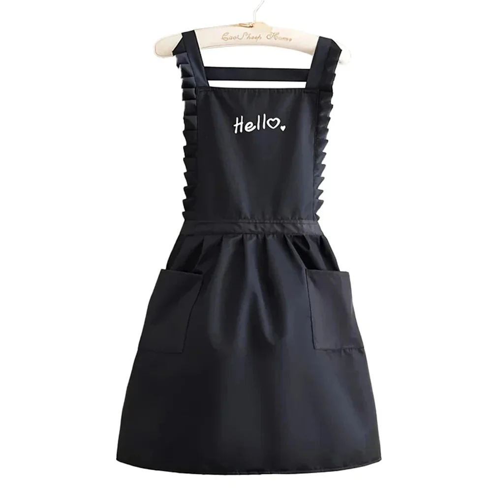 Princess Style Apron, Waterproof Floral Restaurant Barista Work Uniform Apron, Suitable For Restaurants/Hotels/Gardening