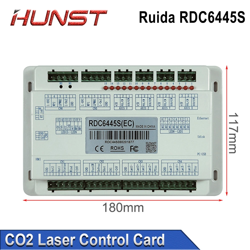 Hunst Ruida RDC6445G CO2 Laser Controller Upgrade RDC6442 Motherboard For CNC Laser Cutting Machine Control System RDC6445S