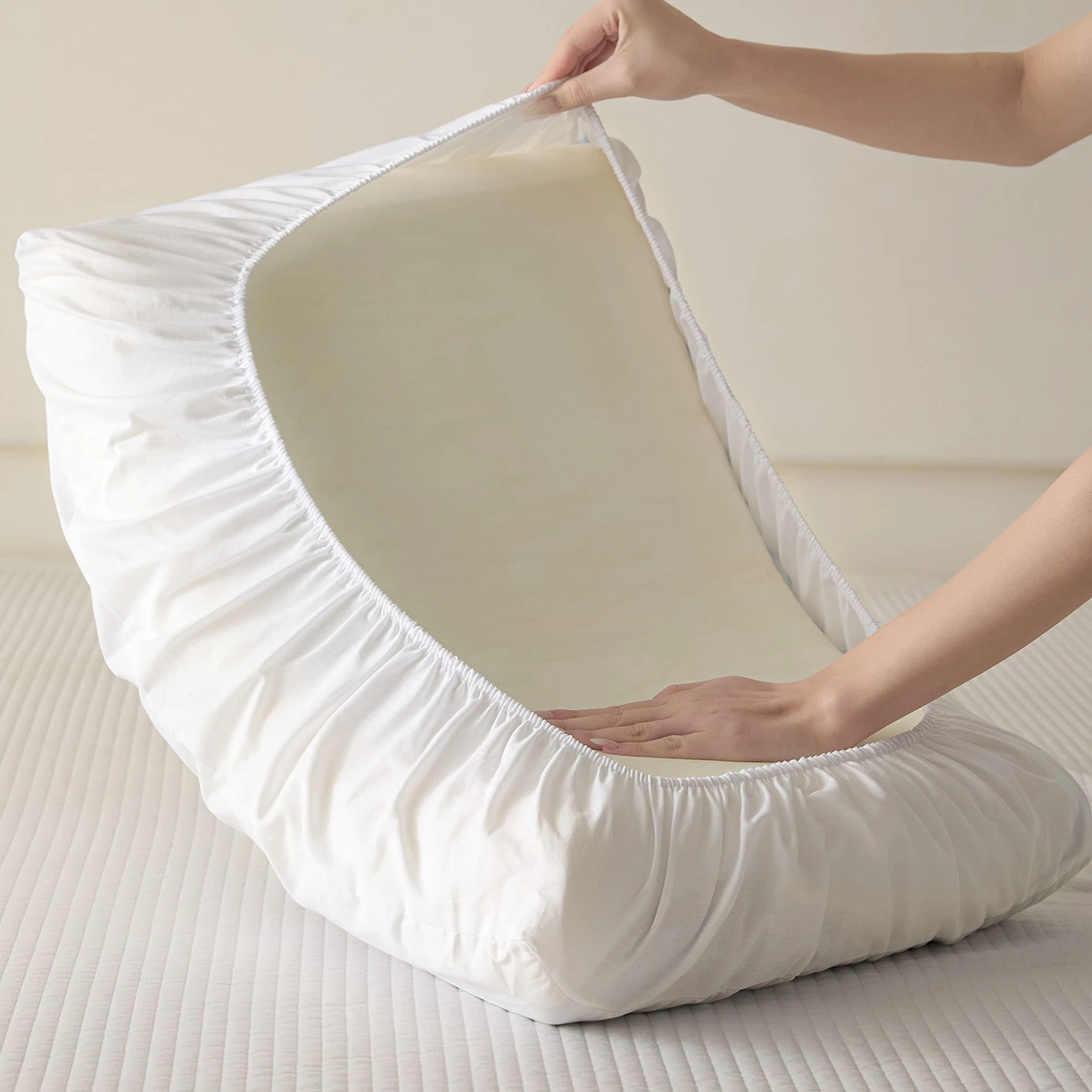 1pc Summer Cool Pillowcase 100% Cotton - Breathable Air Conditioning Pillow Cover for Hot Sleepers No Insert Included 48x74cm