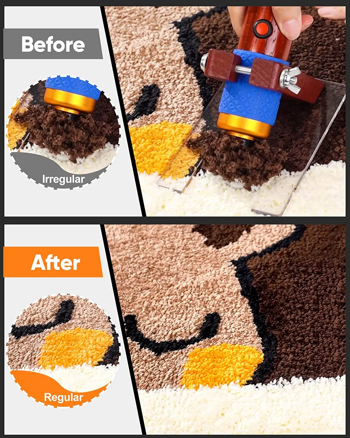 Imagem -03 - Kit Tufting Gun com Aparador para Tapete em Pilha de Corte e Pilha Loop Ferramentas Diy