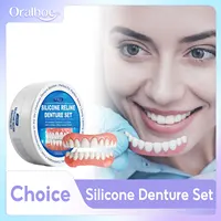 Kit de reparación de dentadura postiza suave, mejora la pérdida de decay, reparación Dental temporal, aparatos dentales portátiles, dentaduras postizas naturales para comer de silicona