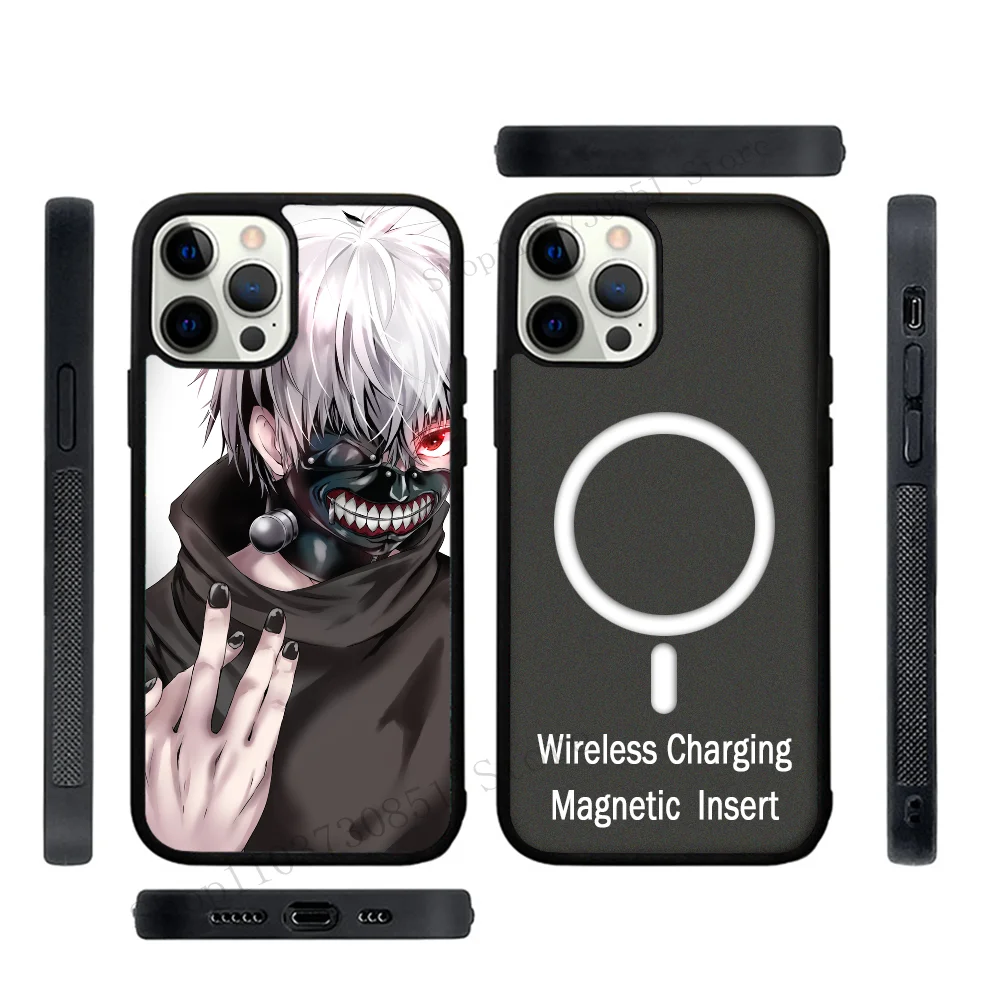 Anime Tokyo Ghoul Phone Case Strong Magnetic For IPhone 15 14 13 Pro Max 11 12 Mini Alex Mirror For Magsafe